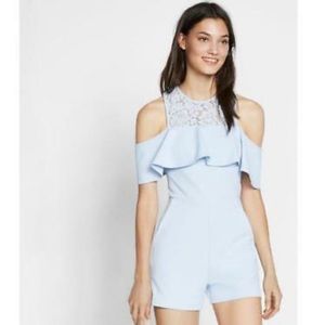 Express Peekaboo Off The Shoulder Romper